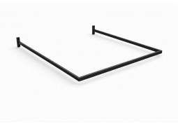 Примірочна настінна 100×100 см чорна — каркас з труби 15×30 мм